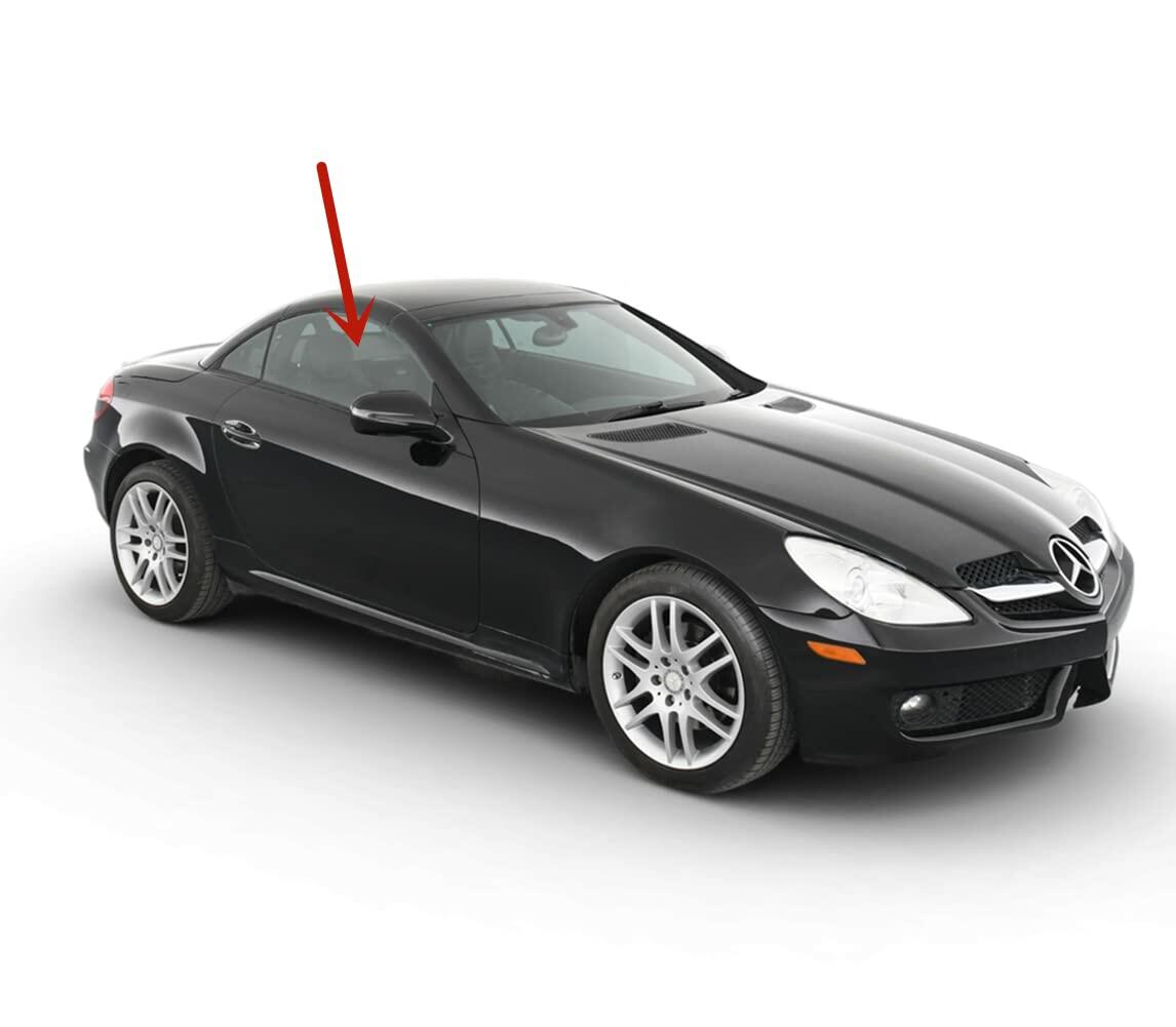 Tempered Passenger Right Side Door Window Door Glass Compatible with Mercedes Benz SLK200 SLK280 SLK300 SLK350 SLK55AMG 2005-2012 Models