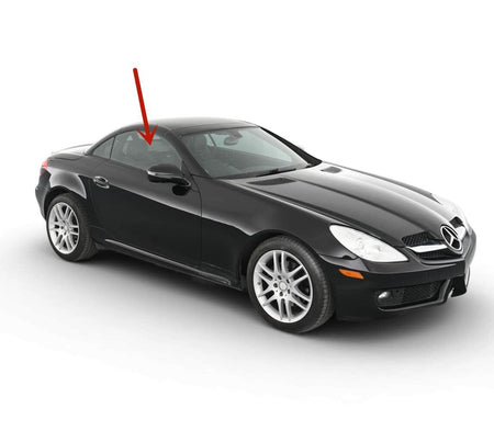 Tempered Passenger Right Side Door Window Door Glass Compatible with Mercedes Benz SLK200 SLK280 SLK300 SLK350 SLK55AMG 2005-2012 Models