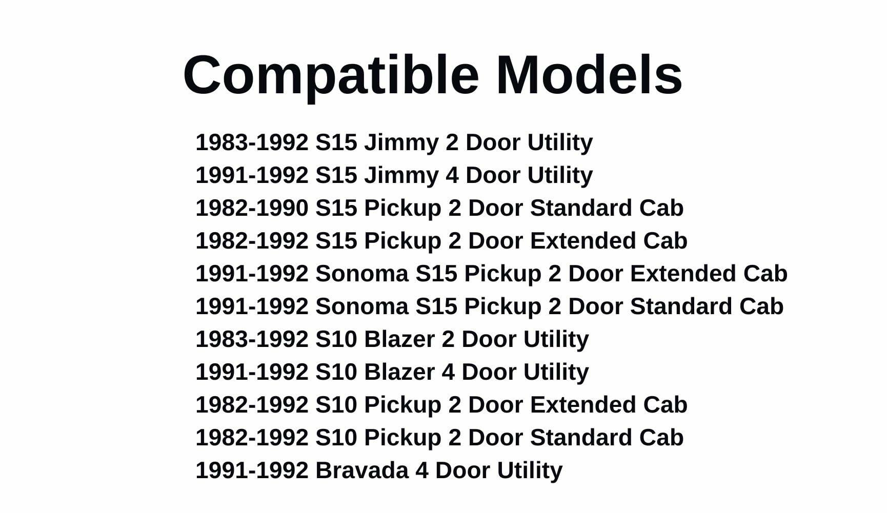 Passenger Right Side Front Door Window Door Glass Compatible with Chevrolet S10 Pickup/S10 Blazer/GMC S15/Sonoma S15 Pickup/Oldsmobile Bravada 1982-1992 Models