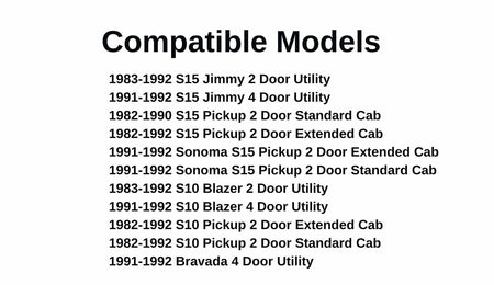 Passenger Right Side Front Door Window Door Glass Compatible with Chevrolet S10 Pickup/S10 Blazer/GMC S15/Sonoma S15 Pickup/Oldsmobile Bravada 1982-1992 Models