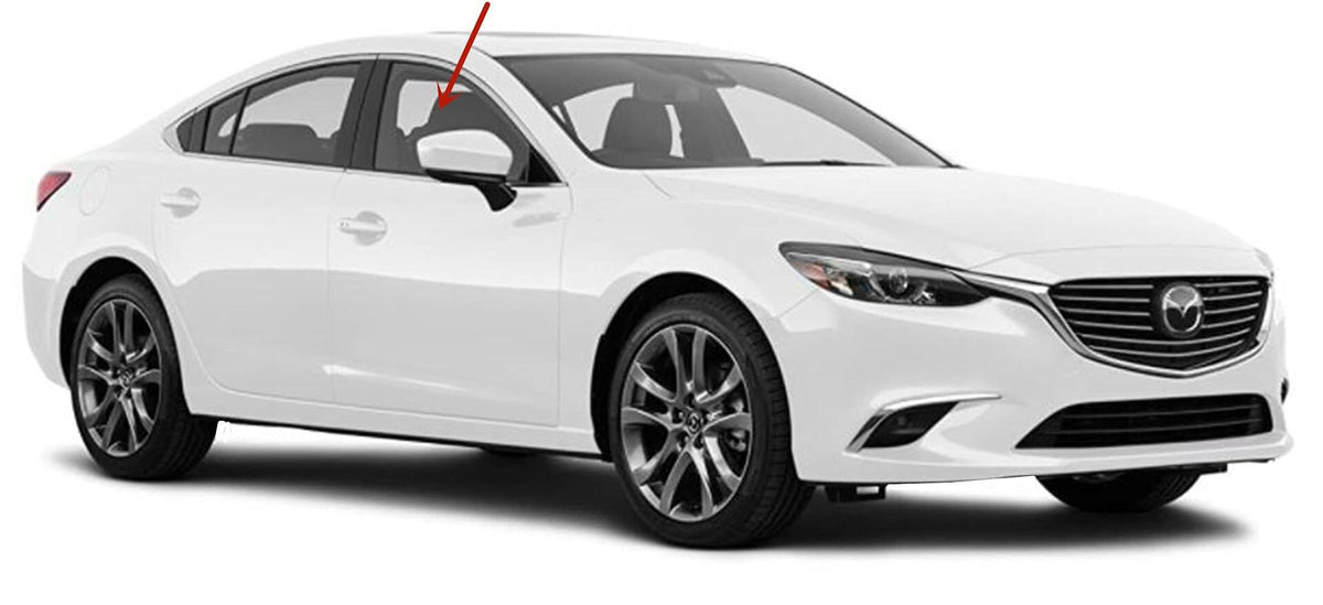 Tempered Passenger Right Side Front Door Window Door Glass Compatible with Mazda 6 2014-2016 & 2018-2021 Models