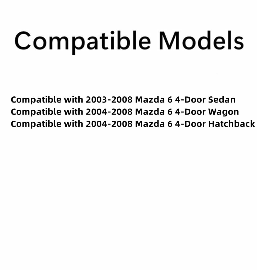 Driver Left Side Front Door Window Door Glass Compatible with Mazda 6 4 Door Sedan 2003-2008 Models