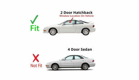 Driver Left Side Door Window Door Glass Compatible with Acura Integra 2 Door Hatchback 1994-2001 Models