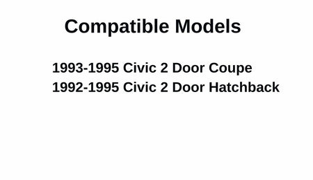 Driver Left Side Door Window Door Glass Compatible with Honda Civic 2 Door Coupe/ Hatchback 1992-1995 Models