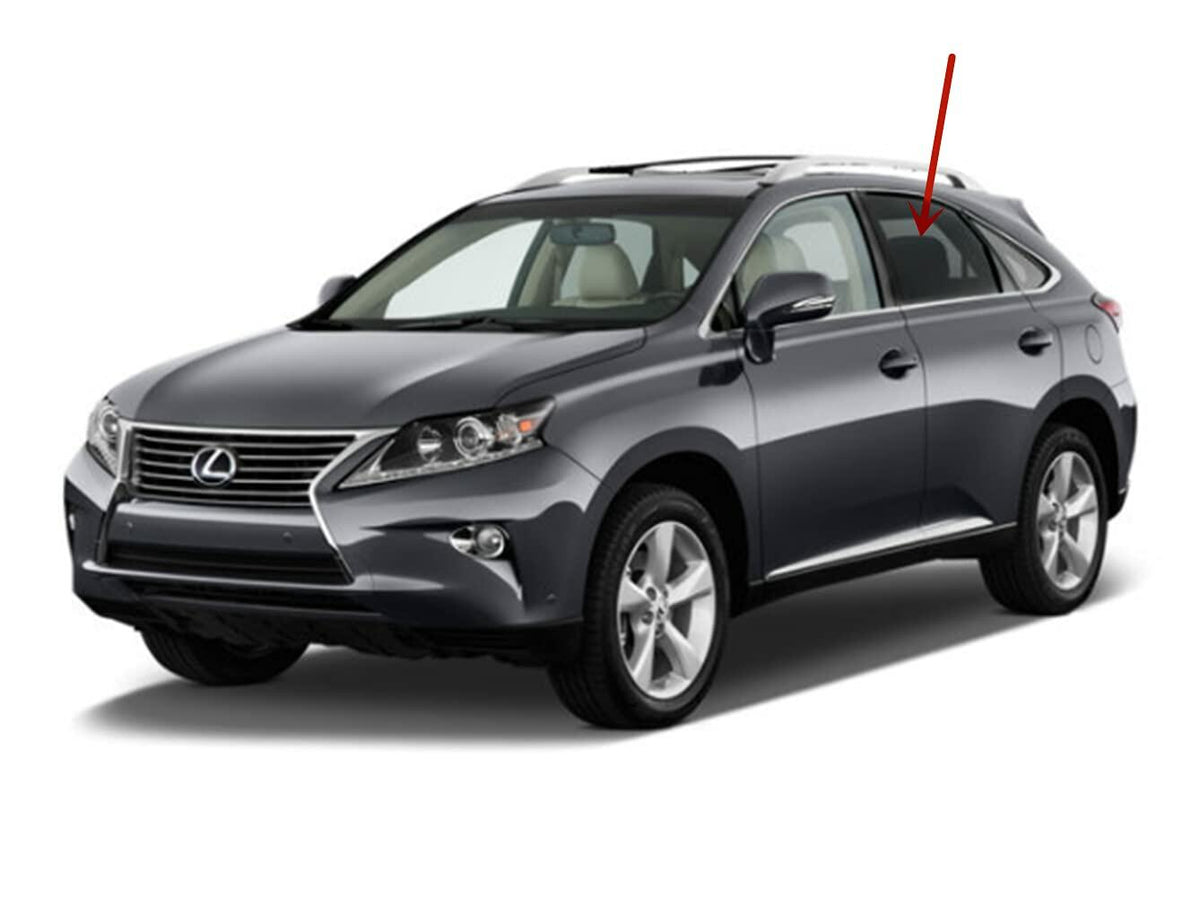 Driver Left Side Rear Door Window Door Glass Compatible with Lexus RX350 / RX450 2010-2015 Models