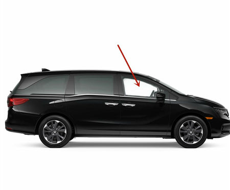 Tempered Passenger Right Side Front Door Window Door Glass Compatible with Honda Odyssey 2018-2025 Models