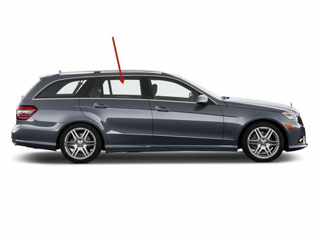 Tempered Passenger Right Side Rear Door Window Door Glass Compatible with Mercedes Benz E350 E63AMG 4 Door Wagon 2011-2017 Models