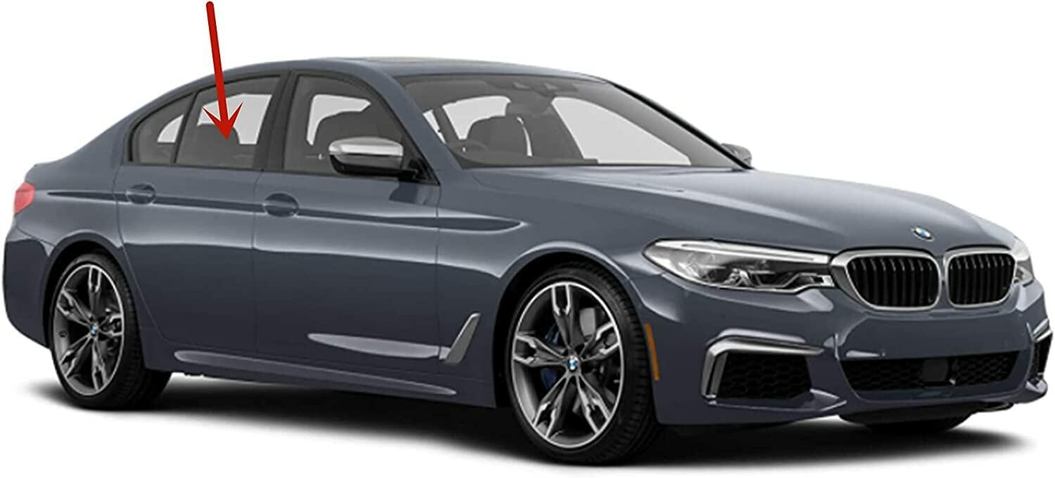 Passenger Right Side Rear Door Window Door Glass Compatible with BMW 530e / 530i / 540i / M550i 4 Door Sedan 2017-2023 Models