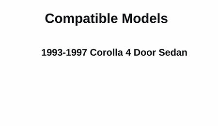 Passenger Right Side Rear Vent Window Vent Glass Compatible with Toyota Corolla 4 Door Sedan 1993-1997 Models