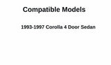 Passenger Right Side Rear Vent Window Vent Glass Compatible with Toyota Corolla 4 Door Sedan 1993-1997 Models