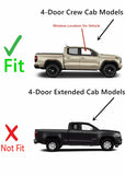 Tempered Passenger Right Side Front Door Window Door Glass Compatible with GMC Canyon / Chevrolet Colorado 4-Door Crew Cab Pickup 2023-2026 Models