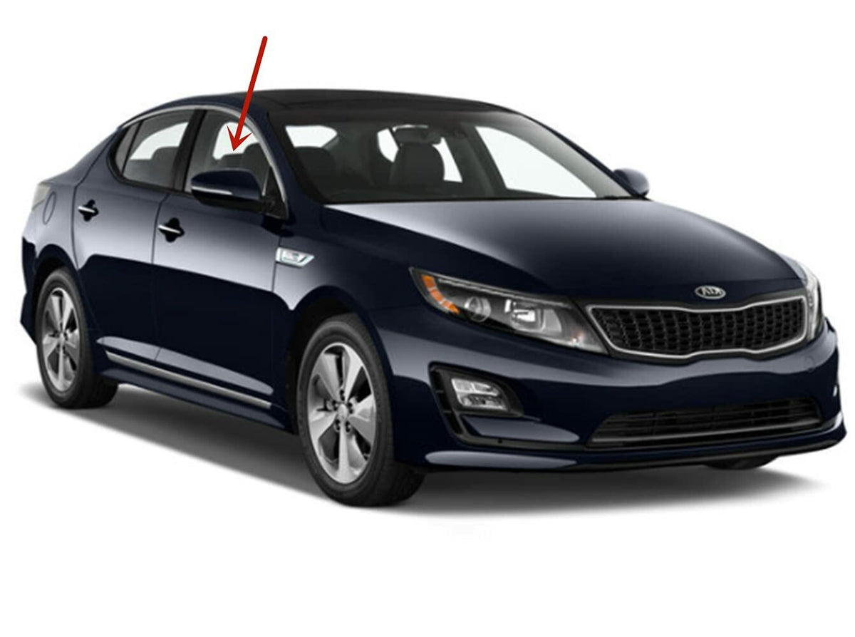 Tempered Passenger Right Side Front Door Window Door Glass Compatible with Kia Optima 2011-2015 Models