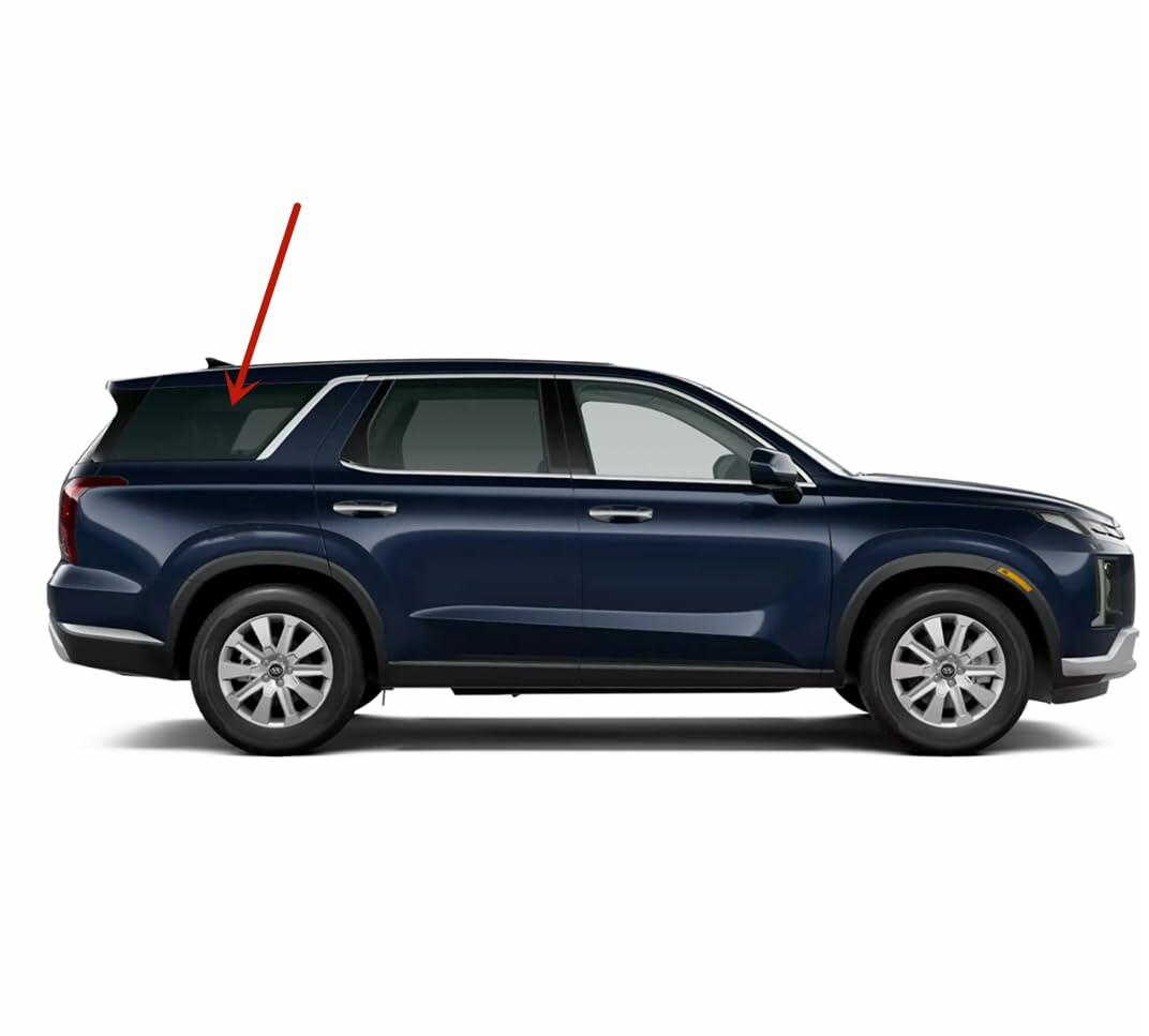 Tempered Factory Privacy Tinted Passenger Right Side Rear Quarter Window Quarter Glass Compatible with Hyundai Palisade 2020-2025 Models