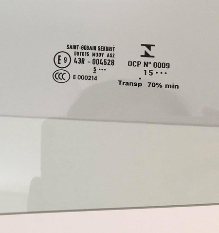 OEM Driver Left Side Door Window Door Glass Compatible with Fiat 500 / 500C / 500e 2012-2019 Models