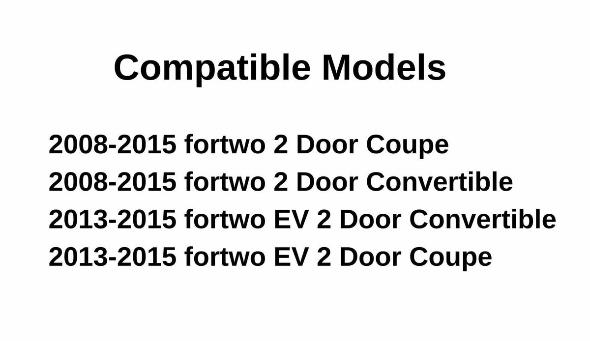 Driver Left Side Door Window Door Glass Compatible with Smart fortwo 2008-2015 Models