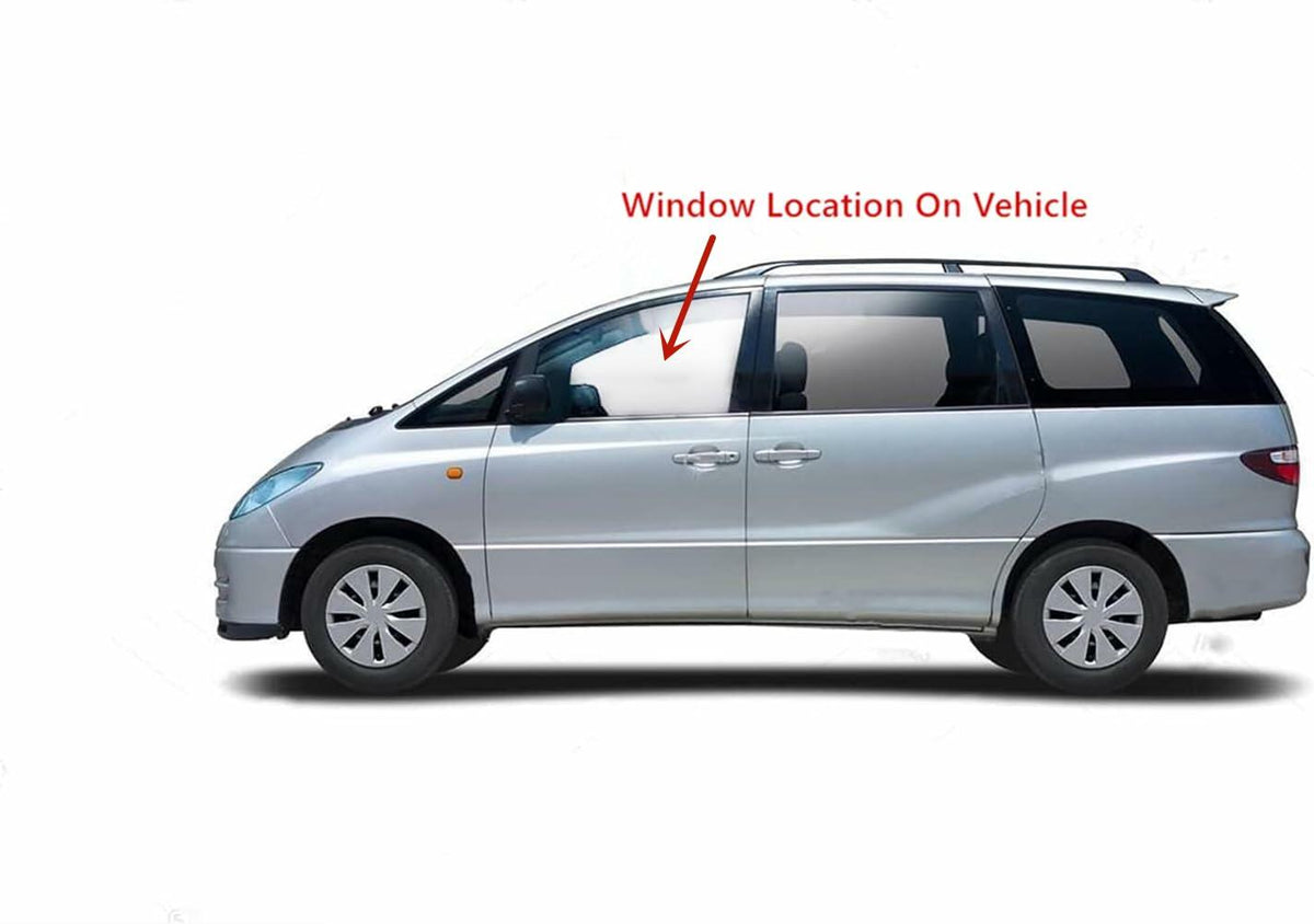 Driver Left Side Front Door Window Door Glass Compatible with Toyota Previa 1991-1997 Models