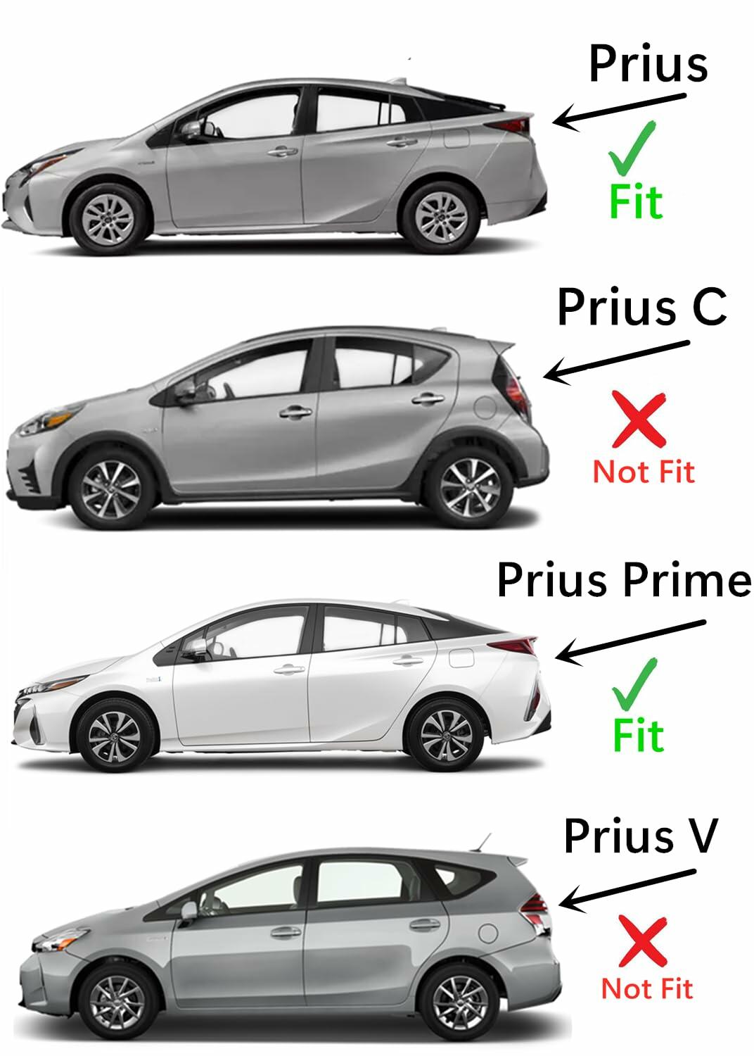 Driver Left Side Rear Door Window Door Glass Compatible with Toyota Prius / Prius Prime 2016-2022 Models
