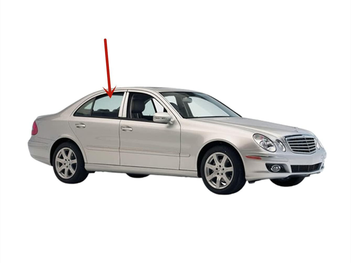 Tempered Passenger Right Side Rear Door Window Door Glass Compatible with Mercedes Benz E320 E350 E500 E55AMG E550 E63AMG 4 Door Sedan 2003-2009 Models