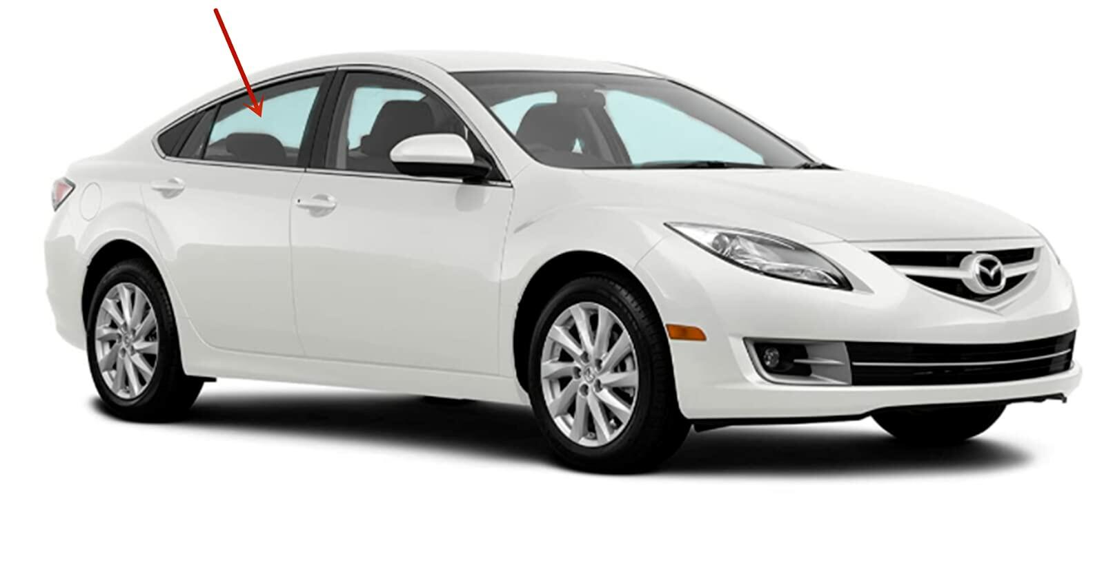 Passenger Right Side Rear Door Window Door Glass Compatible with Mazda 6 2009-2013 Models
