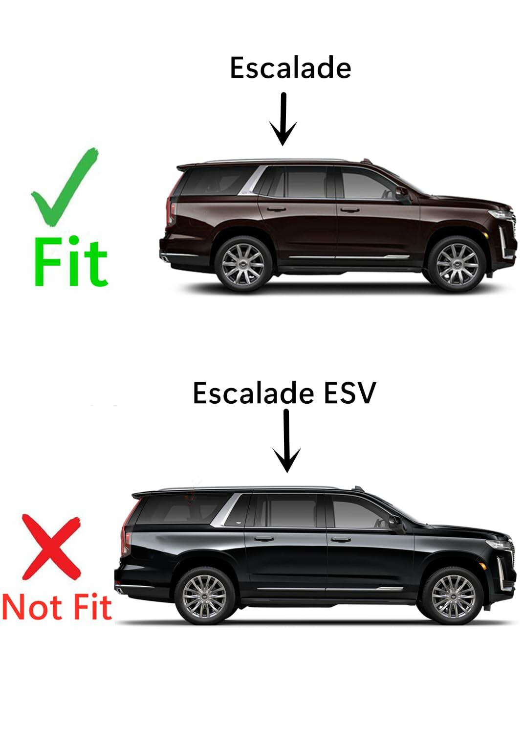 With Sensor Style Tempered Passenger Right Side Quarter Window Quarter Glass Compatible with Cadillac Escalade 2021-2026 Models ( Not For Escalade ESV)