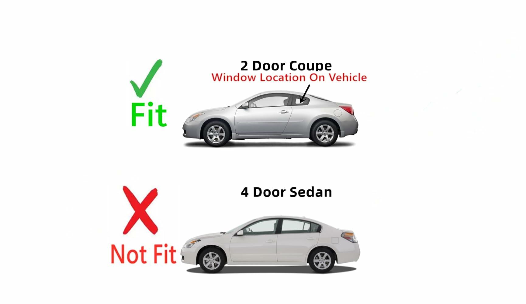 OEM Driver Left Side Quarter Window Quarter Glass Compatible with Nissan Altima 2 Door Coupe 2008-2013 Models
