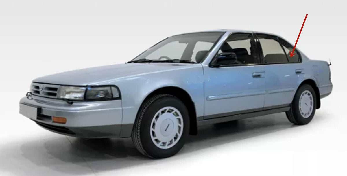 Driver Left Side Rear Vent Window Vent Glass Compatible with Nissan Maxima 1989-1994 Models