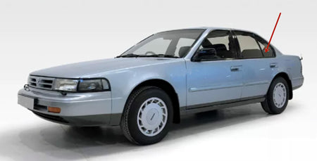 Driver Left Side Rear Vent Window Vent Glass Compatible with Nissan Maxima 1989-1994 Models