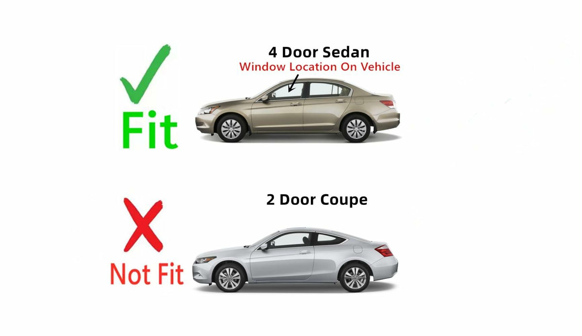 NAGD Silver Tempered Glass Solar Controlled Left Side Front Door Window Glass for Honda Accord 4 Door Sedan 2008-2012 Models
