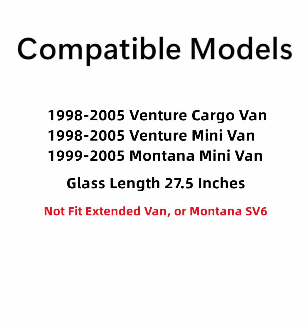 Driver Left Side Rear Quarter Window Quarter Glass Compatible with Chevrolet Venture 1998-2005/Pontiac Montana 1999-2005 Mini/Cargo Van Models