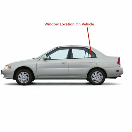 Driver Left Side Rear Vent Glass Vent Window Compatible with Mitsubishi Mirage 4 Door Sedan 1997-2001 Models