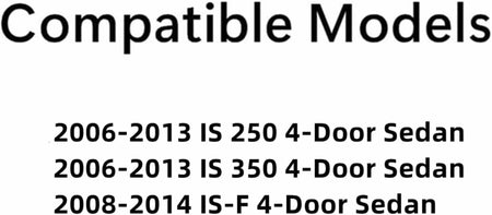 Passenger Right Rear Door Window Door Glass Compatible with Lexus IS250 2006-2013 / Lexus IS350 2006-2013 / Lexus IS-F 2008-2014 4 Door Sedan Models