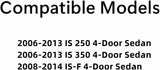 Passenger Right Rear Door Window Door Glass Compatible with Lexus IS250 2006-2013 / Lexus IS350 2006-2013 / Lexus IS-F 2008-2014 4 Door Sedan Models