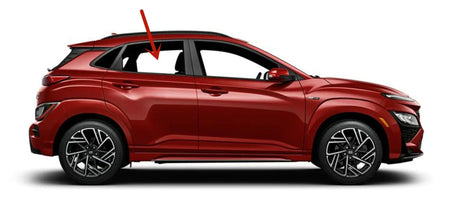 Passenger Right Side Rear Door Window Door Glass Compatible with Hyundai KONA / KONA Electric / KONA N 2018-2023 Models