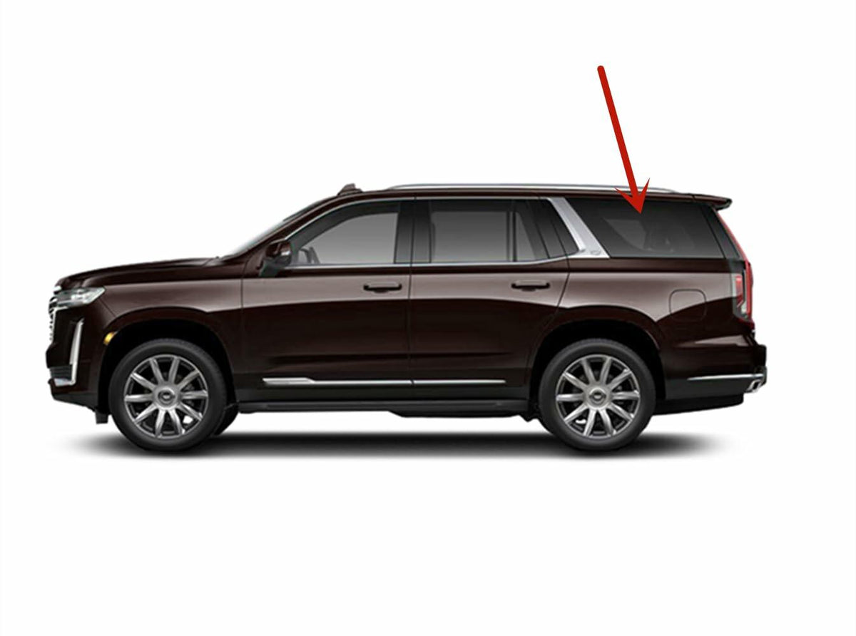 With Sensor Style Tempered Driver Left Side Quarter Window Quarter Glass Compatible with Cadillac Escalade 2021-2026 Models ( Not For Escalade ESV)