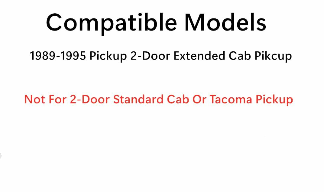 Sliding Back Window Back Glass Slider Compatible with Toyota Pickup 2-Door Extended Cab 1989-1995 Models (Not For Standard Pickup Or Tacoma)