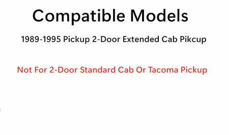 Sliding Back Window Back Glass Slider Compatible with Toyota Pickup 2-Door Extended Cab 1989-1995 Models (Not For Standard Pickup Or Tacoma)