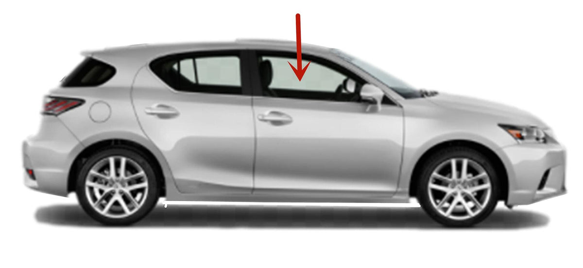 Passenger Right Side Front Door Window Door Glass Compatible with Lexus CT200 / CT200h 2011-2018 Models