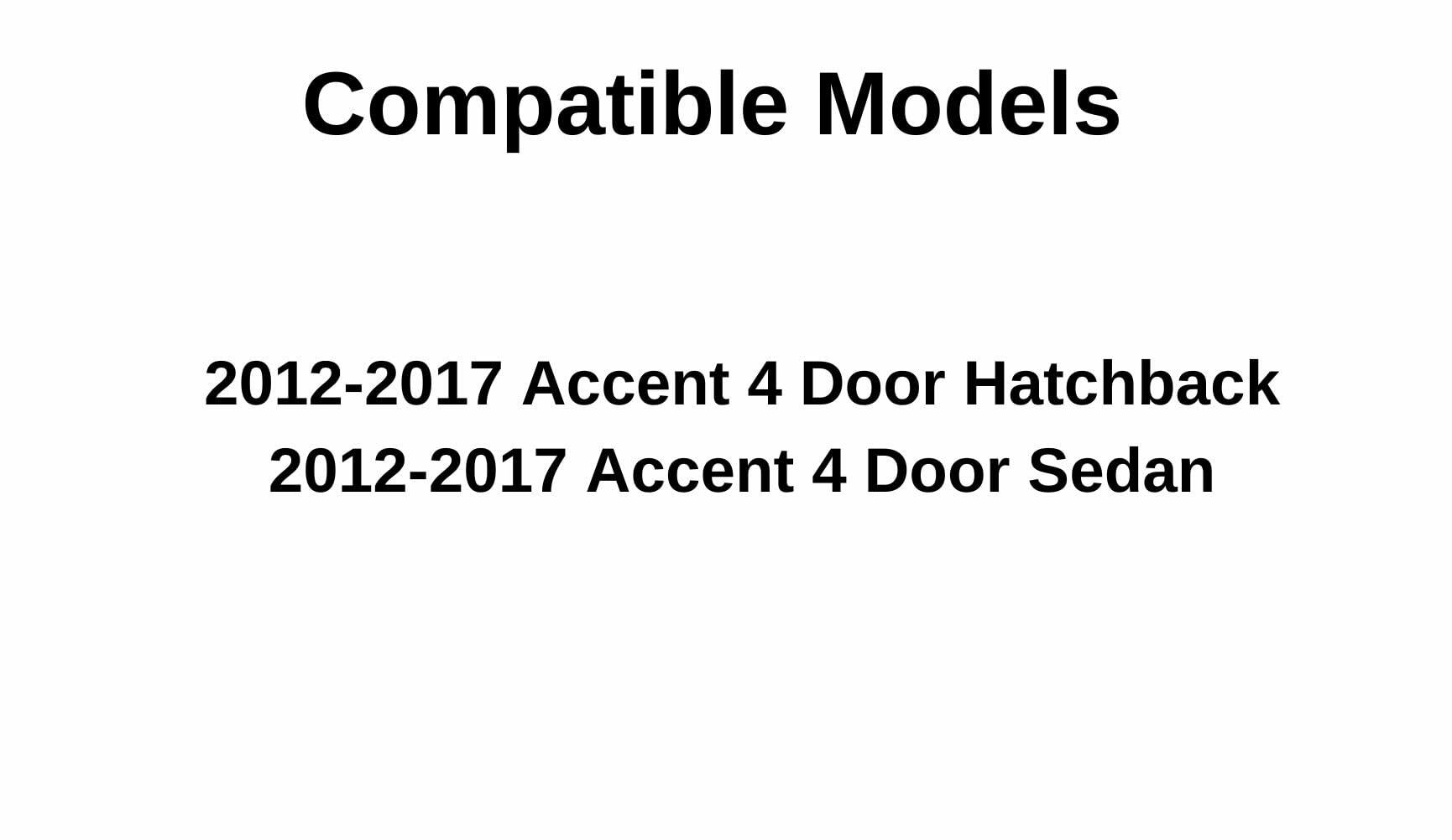 Passenger Right Side Front Door Window Door Glass Compatible with Hyundai Accent 2012-2017 Models