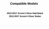 Passenger Right Side Front Door Window Door Glass Compatible with Hyundai Accent 2012-2017 Models