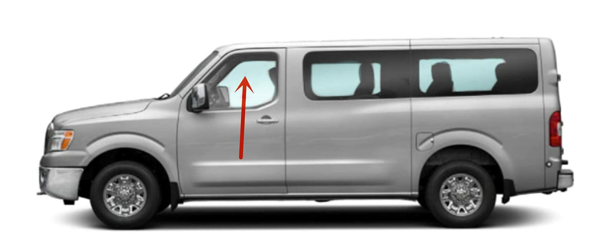 Driver Left Side Front Door Window Door Glass Compatible with Nissan NV1500 NV2500 NV3500 2012-2021 Models