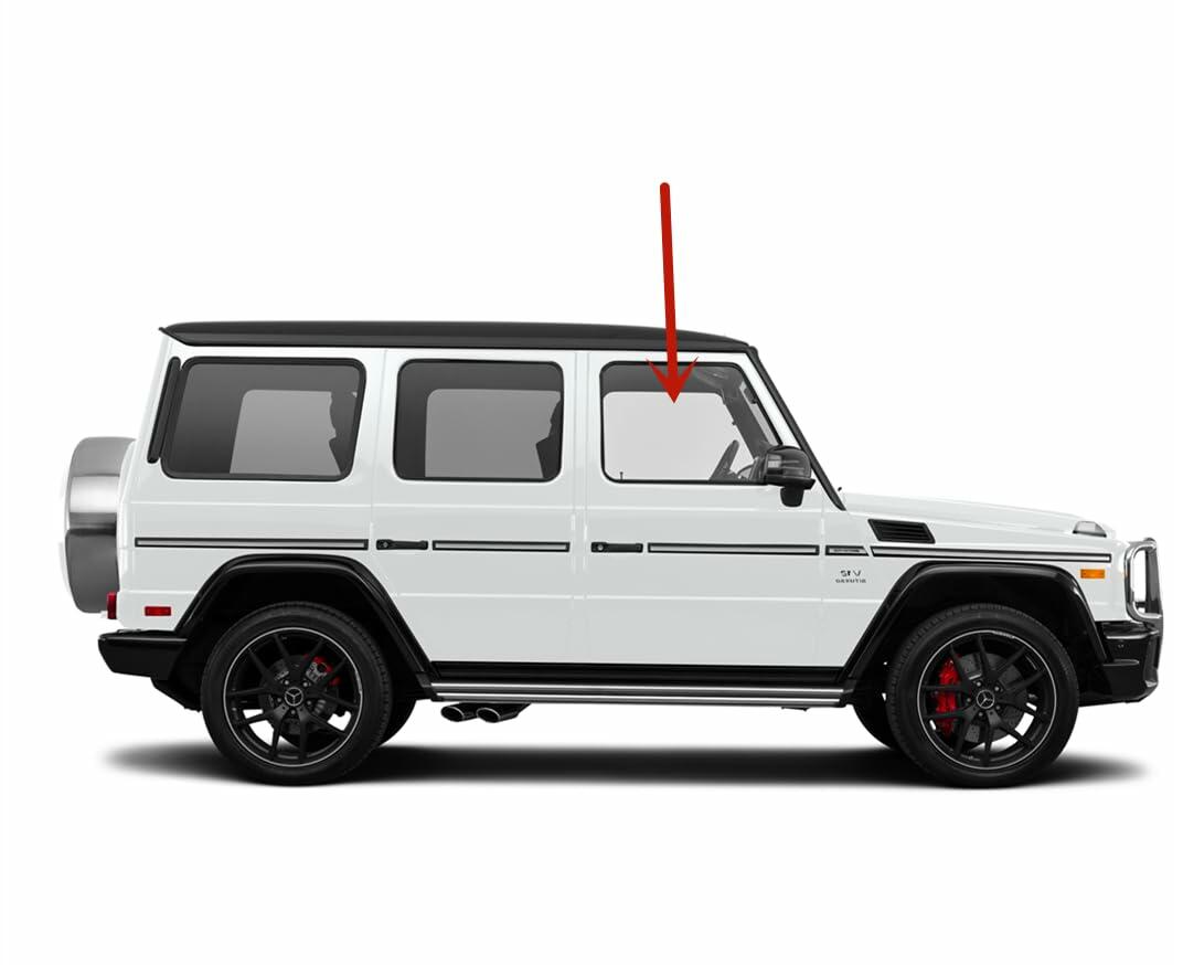 Front Door Window Door Glass Compatible with Mercedes Benz G500 G55AMG G550 G63AMG 2002-2018 Models