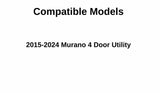 Driver Left Side Rear Door Window Door Glass Compatible with Nissan Murano 2015-2024 Models