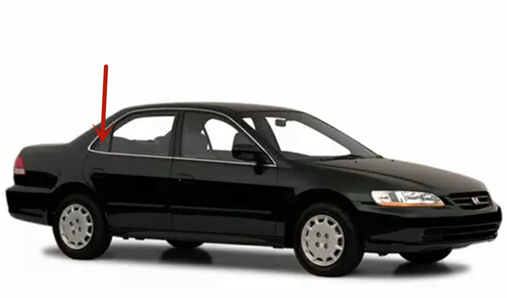 Passenger Right Side Rear Vent Window Vent Glass Compatible with Honda Accord 4 Door Sedan 1998-2002 Models