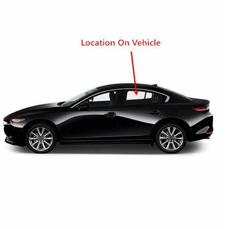 Driver Left Side Rear Door Window Door Glass Compatible with Mazda 3 4-Door Sedan 2019-2026 Models