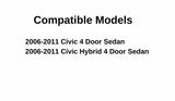 Passenger Right Side Front Vent Window Vent Glass Compatible with Honda Civic / Civic Hybrid 4 Door Sedan 2006-2011 Models