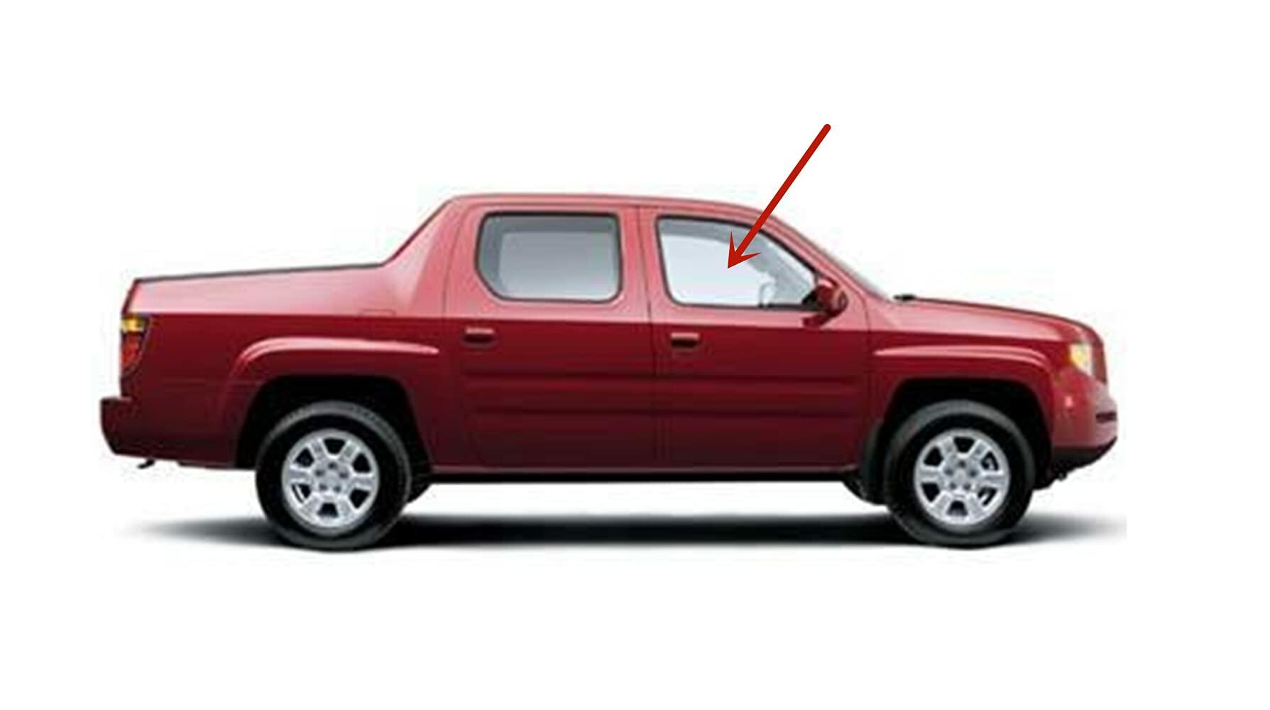 Passenger Right Side Front Door Window Glass Compatible with Honda Ridgeline 4 Door Crew Cab 2006-2014 Models