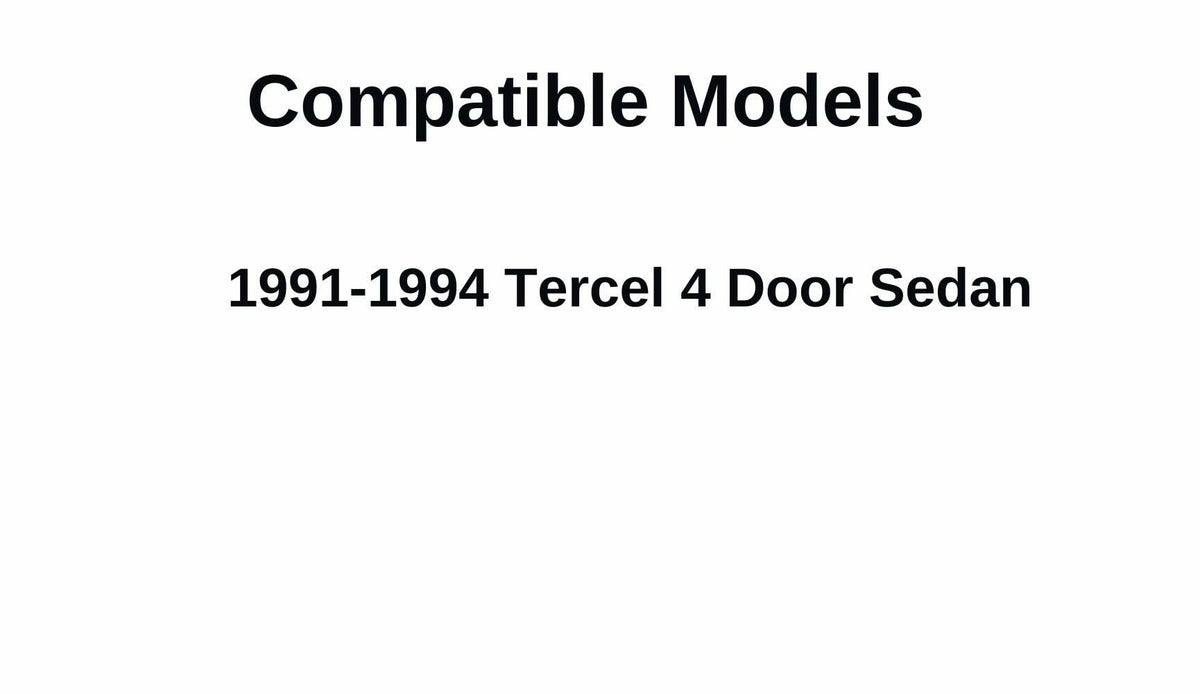 Driver Left Side Rear Vent Glass Vent Window Compatible with Toyota Tercel 4 Door Sedan 1991-1994 Models