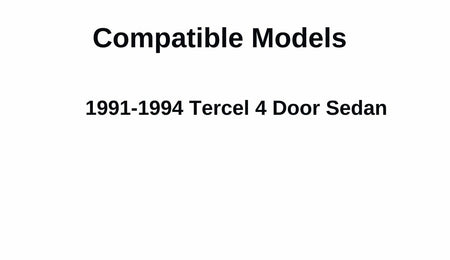Driver Left Side Rear Vent Glass Vent Window Compatible with Toyota Tercel 4 Door Sedan 1991-1994 Models