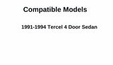 Driver Left Side Rear Vent Glass Vent Window Compatible with Toyota Tercel 4 Door Sedan 1991-1994 Models