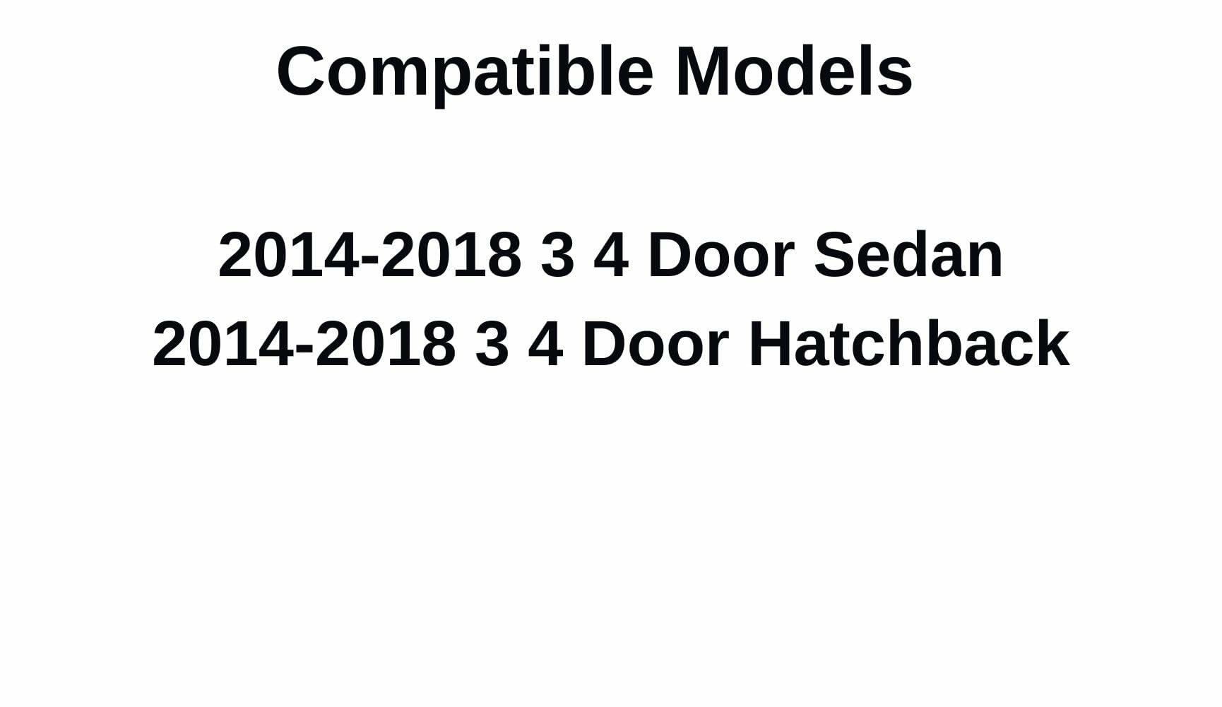 OEM Driver Left Side Rear Door Window Door Glass Compatible with Mazda 3 2014-2018 Models